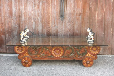 Balinese Carved Diety Table Cover
