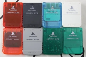 SONY PLAY STATION PS1 PSX MEMORY CARD OFICIAL FUNCIONANDO COLOR A ELEGIR - Picture 1 of 9