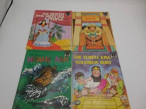 4 Vintage Arch Books Esther Noah's Ark Solomon Joash - Picture 1 of 2