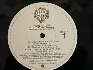 Van Halen Vinyl Record Album 1978 Self Titled Debut Rock LP VG+/VG+ - Picture 1 of 5