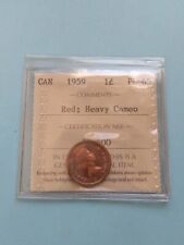 1959 Prooflike Canadian Small Penny (1c), ICCS Graded PL-65 Red Heavy Cameo!
