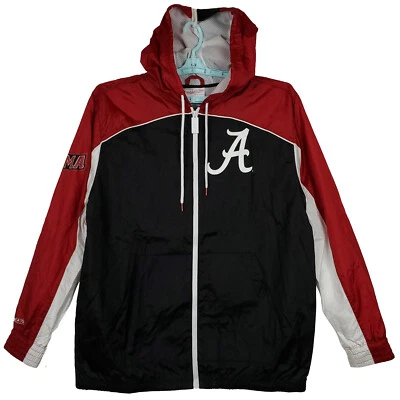 Chaqueta cortavientos grande Alabama Crimson Tide Mitchell & Ness NCAA negra roja nueva Foto 1 de 4