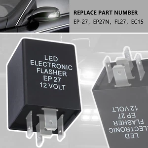 Relé intermitente electrónico LED de 5 pines EP27 FL27 fijación como señal de giro Hyper Flash Fix - Imagen 1 de 17