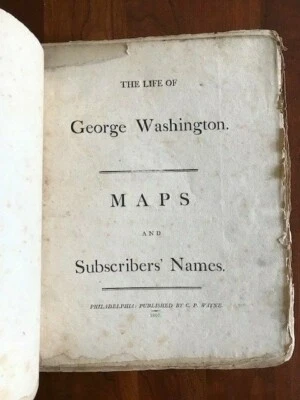 1807 Life of George Washington ATLAS Volume, 10 Revolutionary War MAPS, Marshall Foto 1 de 4