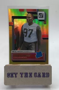 2022 Panini Donruss - PERRION WINFREY RC #393 Gold Holo Press Proof Rated Rookie - Picture 1 of 2