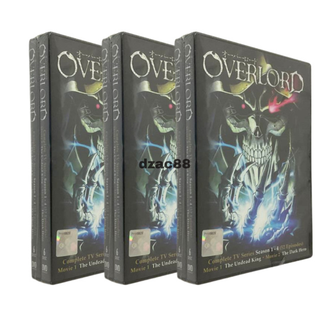 OVERLORD Season 1-4 Complete TV Series (1-52 + OVA ) English Dub Anime DVD