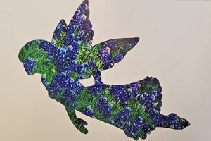 Hada gorro azul - impresión de arte de pared de hadas alto brillo 11 pulgadas x 17 pulgadas - Imagen 1 de 1