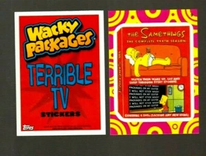 2014 Wacky Packages Series 1 "THE SAMETHINGS" #9 Terrible TV Insert Sticker - Picture 1 of 1