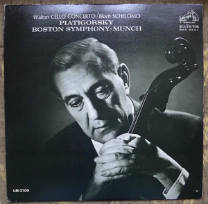 WALTON CELLO CONCERTO / BLOCH SCHELOMO Piatigorsky Boston Symphony 1964 LP - Imagen 1 de 3