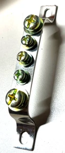 Brass Screw Terminal Block Bar 100A Double Row Bridge Shape 5 Positions - Picture 1 of 2