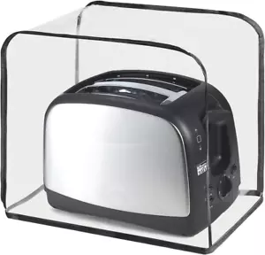 Transparent Toaster Cover - Dustproof Polyester, Fits Most 2-Slice Toasters - Picture 1 of 12