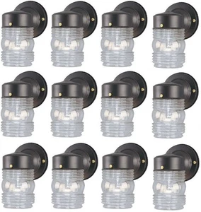 Westinghouse 66885 Black Single Lamp Jelly Jar Wall Light Fixtures - Quantity 12 - Picture 1 of 8
