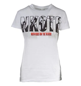 NEU KIDS ON BLOCK OUTLINES DAMEN WEISSES T-SHIRT - Bild 1 von 1