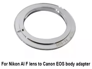 Mount Converter Ring For Nikon Al F Lens to Canon EOS Body Adapter EF Rebel - Picture 1 of 5