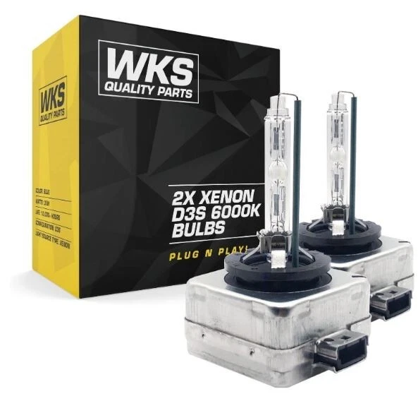 2x WKS Xenon D3S Bulb HID 6000k Headlight Light Lamp Burner High Low Beam Car - Image 1 of 4