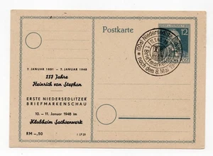 Postkarte Niedersedlitz Dresden Briefmarkenschau 1948 Stempel - Bild 1 von 1