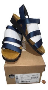 Naot Kayla Sandals Polar Sea Leather (7806-D11) Size US 7 EU 38 - Picture 1 of 7