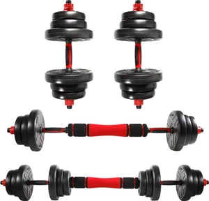 CCLIFE Set di Manubri 20 kg - 2 Manubri Corti + Bilancieri - Regolabili NUOVO - Foto 1 di 4