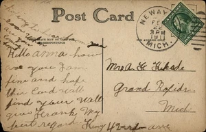 Newaygo,MI A Rocky Headland 1911 Michigan Postcard Grand Rapids - Picture 1 of 2