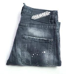 Dsquared2 Jeans Slim Uomo Bottoni Fly Whiskers Tg 44 W28 W29 L30 XS STRETCH - Foto 1 di 15