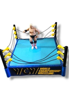 WCW Wrestling Ring with Dusty Rhodes Figure 1990 Toy Biz Vintage Read - Picture 1 of 9