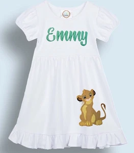 Lion King embroider personalized girls dress Simba dress Birthday Lion King dres - Picture 1 of 4