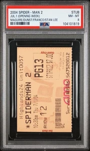 Spider-Man 2 - 2004 Opening Week Movie Ticket Stub - Maguire - Graded PSA - Pop 1 - Bild 1 von 6