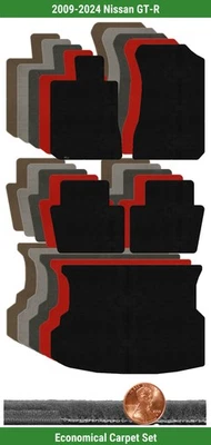 Juego de alfombrillas Lloyd Custom Velourtex para Nissan GT-R 2009-2024 (5 piezas) #103Z Foto 1 de 4