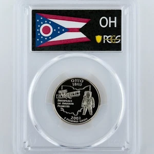 Ohio Quarter PR 70 DCAM PCGS Clad 2002-S Best Top Grade 25c OH State Flag Label - Picture 1 of 8