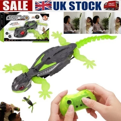Wall Climbing Gecko Toy Rechargeable RC Robot-Drives on Walls Kids Gift Xmas