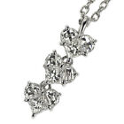 K18WG 0.77ct Heart Mystery Setting Diamond Pendant Necklace - Auth free shipping