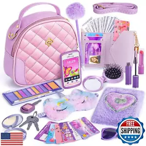 Hohosunlar Little Girl Purse Accessories, My First Purse Set - Play Makeup Pr - Picture 1 of 5
