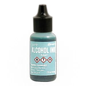 Ranger, Tim Holtz, Alcohol Ink, Aqua Alcohol Ink, .5 fl oz, Light Blue  Ink - Picture 1 of 1