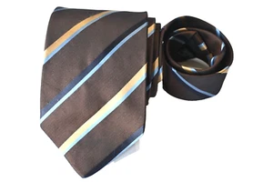 BURBERRY MEN'S TIE BROWN/STRIPED WIDTH: 3.75" LENGTH: 59" - Picture 1 of 5