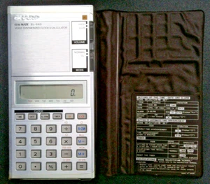 Vintage Sharp Elsi Mate EL-640 Voice Synthesized Clock And Calculator w Case - Picture 1 of 5