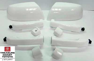 NEW OEM TOYOTA TUNDRA & SEQUOIA MIRROR & DOOR HANDLE COVERS 040 SUPER WHITE - Изображение 1 из 4