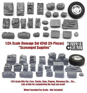 1/24 Set #248 Scavanged Supplies Apocolypse (24 Pieces) -Value Gear Resin - Picture 1 of 2