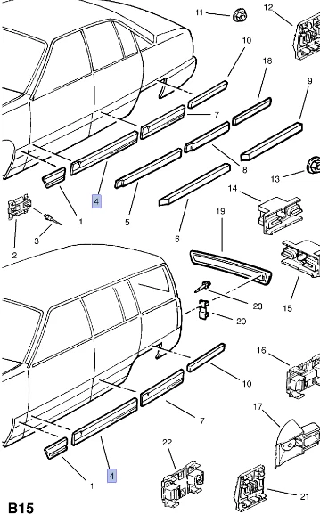 Moulding Front Door Left for Opel Omega A Vauxhall Carlton 90290457 OEM - Image 1 of 1
