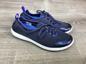 Rockport Womens Walking Shoes Size 9 Walk360 M76597 Lace Up Sneaker Casual Blue - Picture 1 of 10