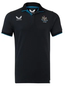 Polo aniversario NEWCASTLE UNITED NUFC negro verde azulado 130 años top pequeño de Castore - Imagen 1 de 4