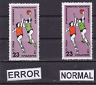 1977-Bulgaria-Error-Missing Color "Em-Basketball" 23 St. Stamps  Mi-2604-Mnh