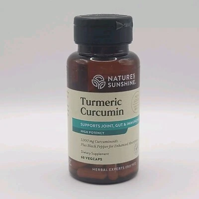 Nature's Sunshine Turmeric Curcumin 60 Capsules HIGH POTENCY Immune Health NEW - Image 1 of 4
