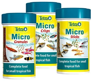 TETRA MICRO GRANULES MICRO STICKS MICRO CRISPS 100ML AQUARIUM FISH FOOD - Picture 1 of 7