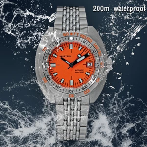 SEESTERN SUB300T, Orange, NH35, Sapphire, Lume, 200m Diver, Diving, BNIB - Picture 1 of 11
