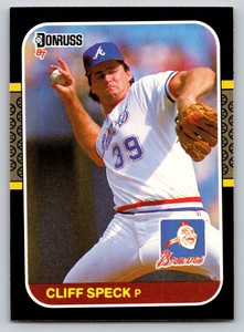 1987  Donruss #571 Cliff Speck Rookie Card Atlanta Braves