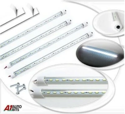4x 12V 72 LED Interior Light Strip Bar Car Bus Van Caravan ON/OFF Switch 12 VOLT - Image 1 of 4