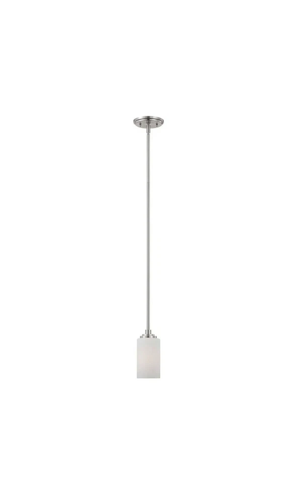 Thomas Pittman Pendant Brushed Nickel 1x100W 190060217 - Image 1 of 3