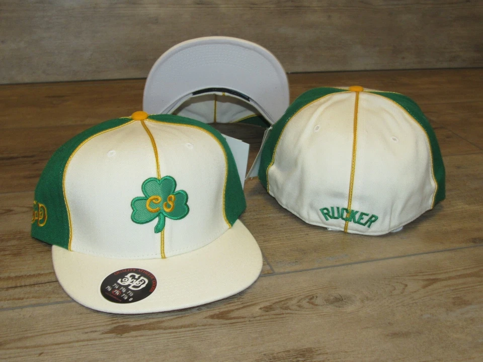 Gorra ajustada Rucker Celtic Shamrocks G/W Harlem Court Stall & Dean talla 7 1/2 Foto 1 de 1