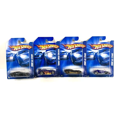 Mattel Hot Wheels Lot Of 4 Toy Cars: Track T, Covelight, CUL8R, & More! Ages 3+ - Image 1 of 4