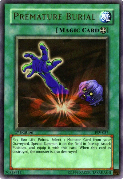 Premature Burial - PSV-037 - Ultra Rare - 1st Edition x1 Light Play Yu-Gi-Oh! YG - Image 1 of 1